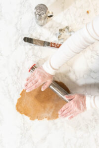 Step by step preparation of Amber Gingerbread Cookies from dough - Arina Photography